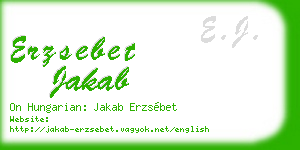 erzsebet jakab business card