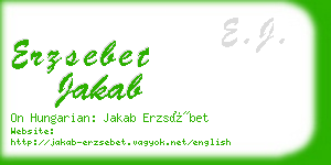 erzsebet jakab business card